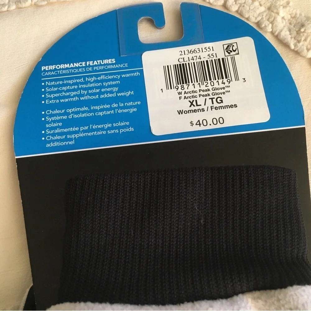 Columbia Touchscreen Fleece Gloves in Light Gray and Black